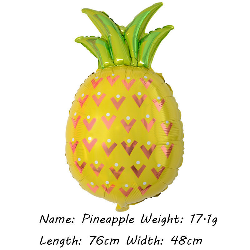 Summer Fruit Party Decoration Balloons Pineapple Measurement