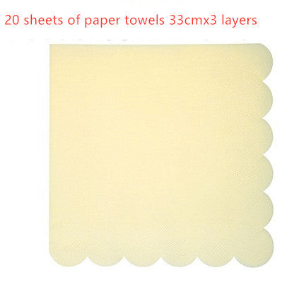 Disposable Flowery Party Tableware Paper Towels