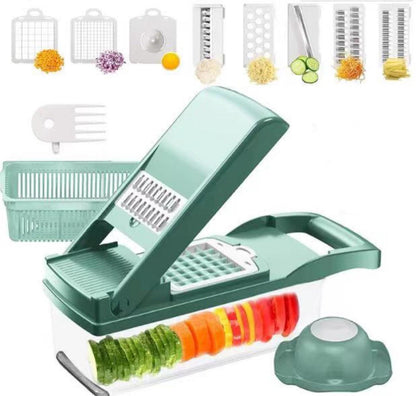 Manual Vegetable Chopper Blue