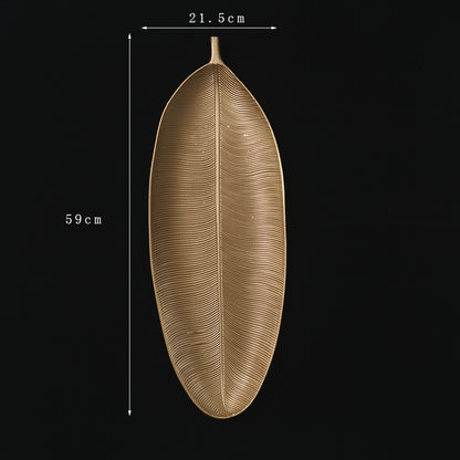 Leaf Shaped Gold Plated Serving Decorative Tray