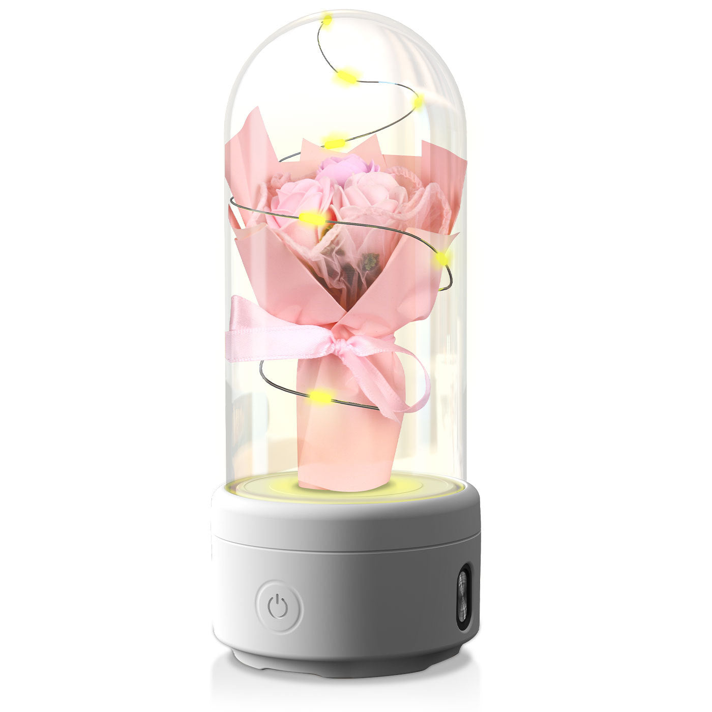 2-in-1 Rose Bouquet LED Night Light And Bluetooth Speaker