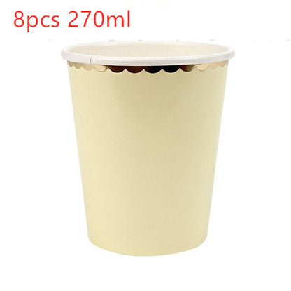 Disposable Flowery Party Tableware Cups