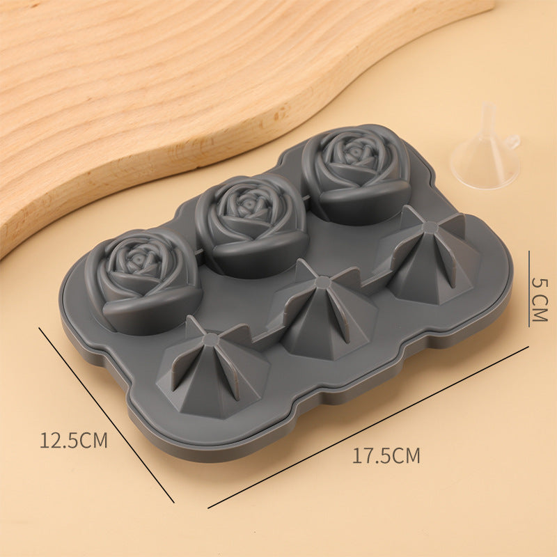  Diamond Rose Ice Tray Grey