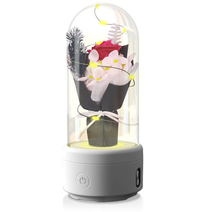 2-in-1 Rose Bouquet LED Night Light And Bluetooth Speaker