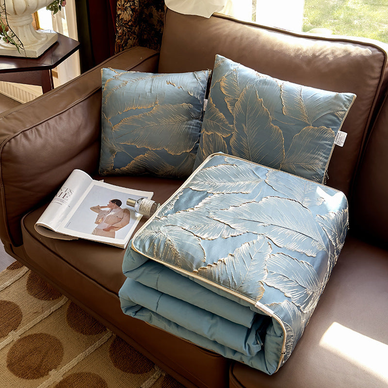 Two-in-one Cushion and Throw Blanket Blue