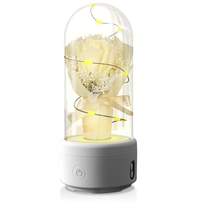 2-in-1 Rose Bouquet LED Night Light And Bluetooth Speaker