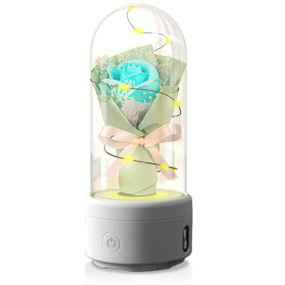 2-in-1 Rose Bouquet LED Night Light And Bluetooth Speaker