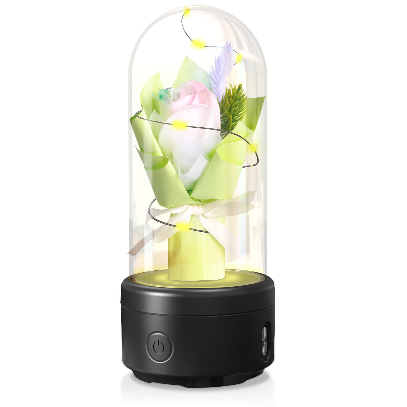 2-in-1 Rose Bouquet LED Night Light And Bluetooth Speaker