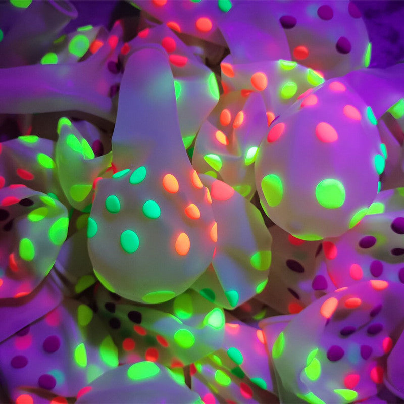 Candy Coloured Fluorescent Polka Dot Balloons