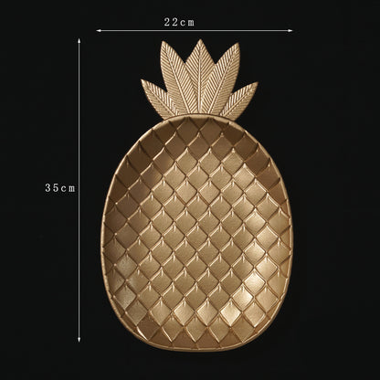 Leaf Shaped Gold Plated Serving Decorative Tray