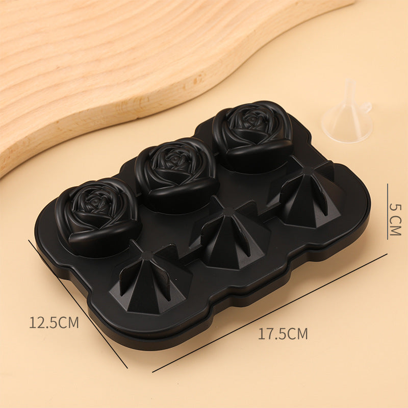  Diamond Rose Ice Tray Black