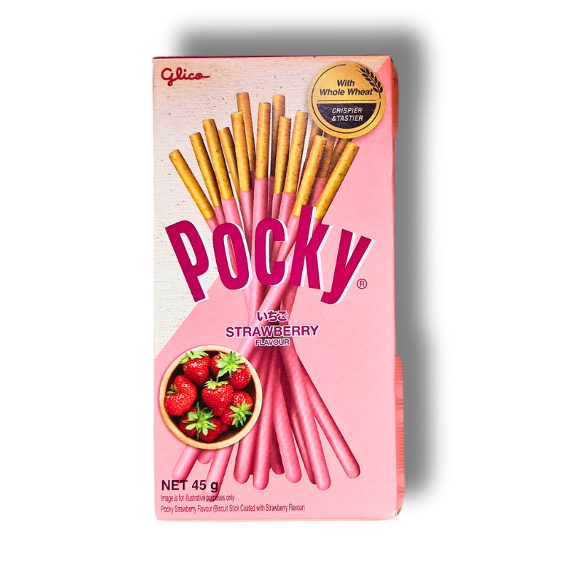 Glico Halal Strawberry Pocky Sticks 