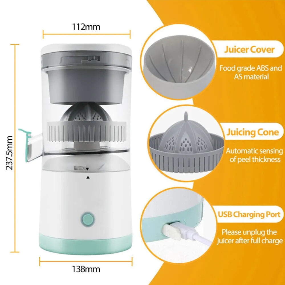 Portable Electric Citrus Juicer: Squeeze Fresh Fruit Juice Anywhere