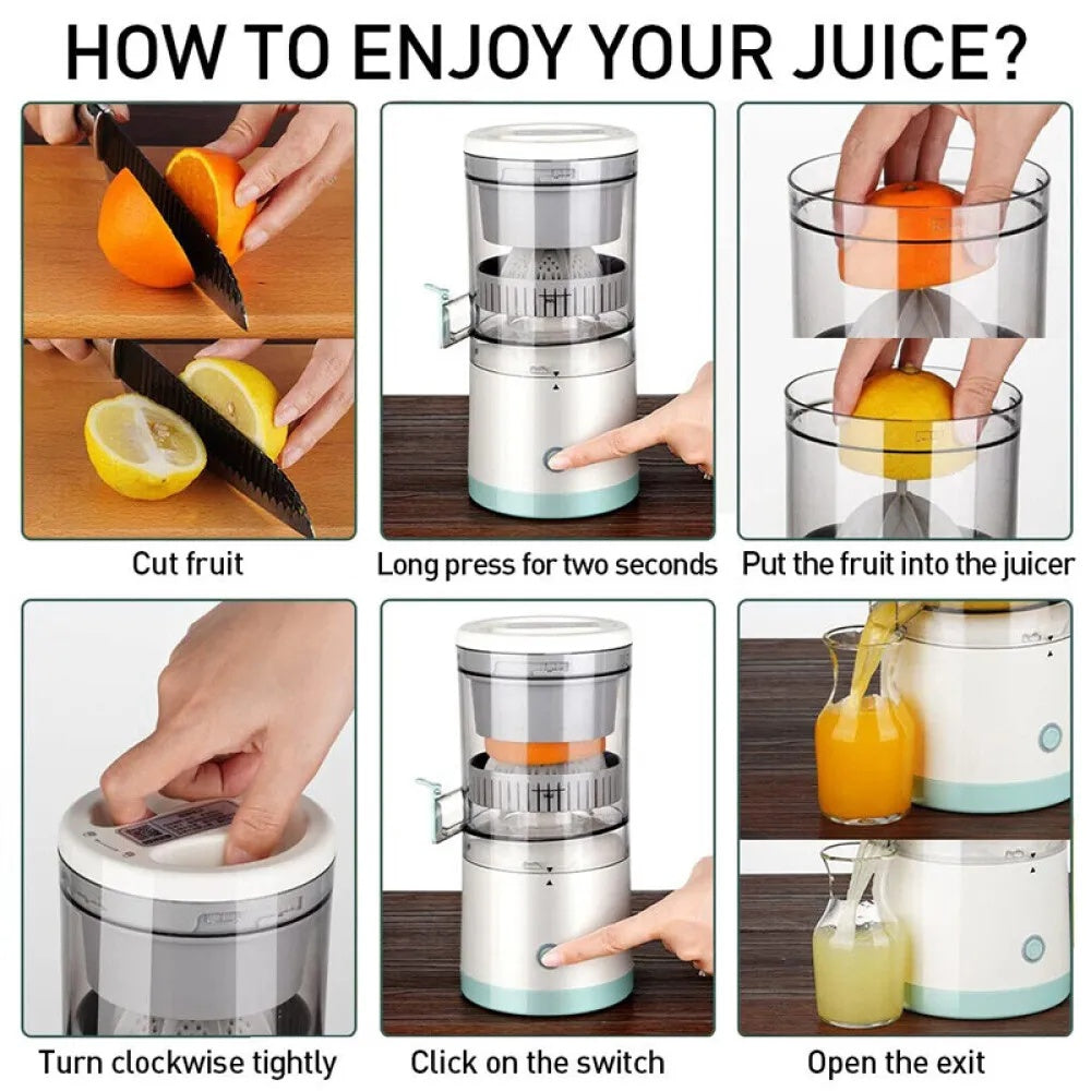 Portable Electric Citrus Juicer: Squeeze Fresh Fruit Juice Anywhere