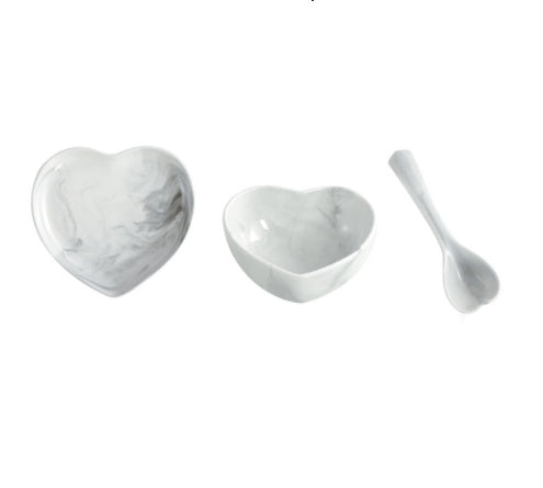  Love-shaped Ceramic Grey Set