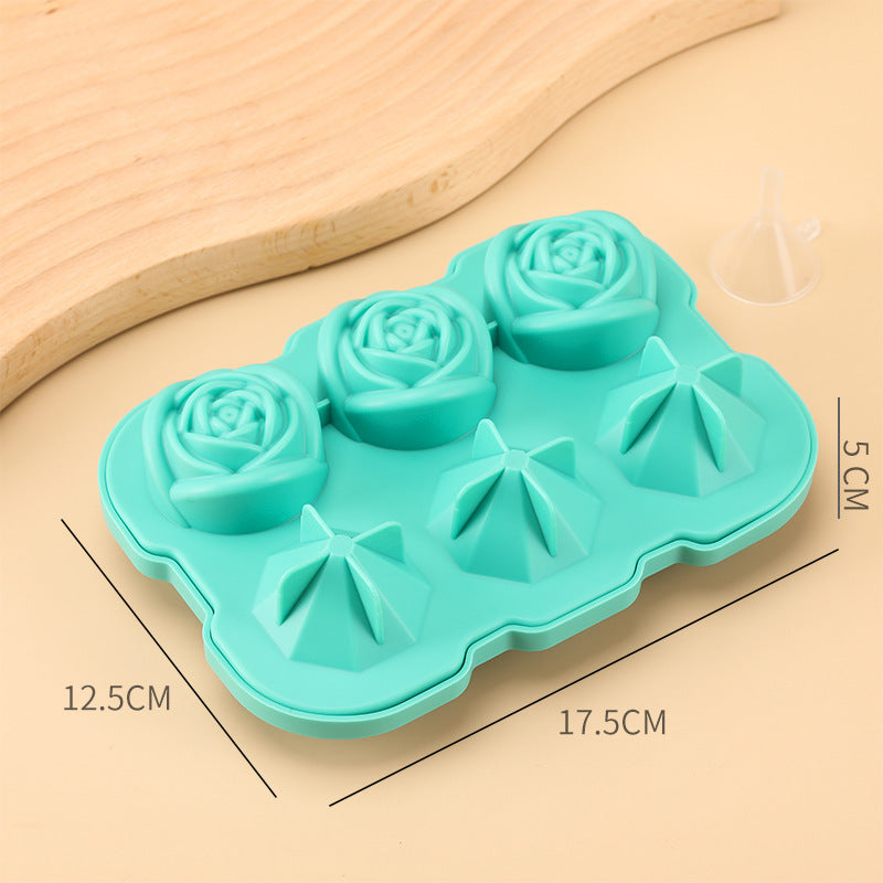  Diamond Rose Ice Tray Green