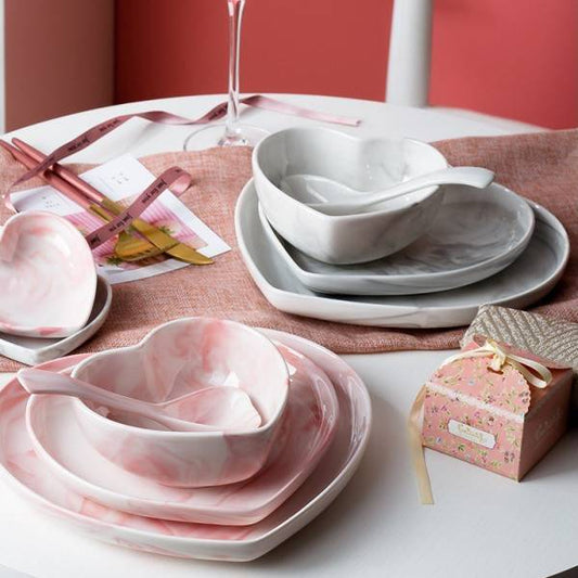  Love-shaped Ceramic Tableware