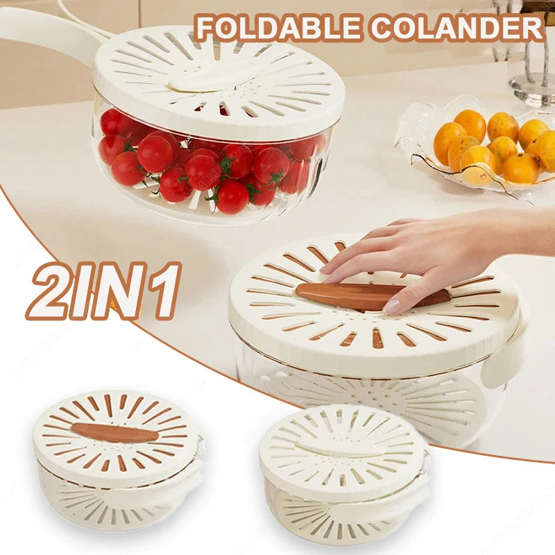 Fruit / Vegetable Colander with Foldable Handle