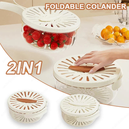 Fruit / Vegetable Colander with Foldable Handle