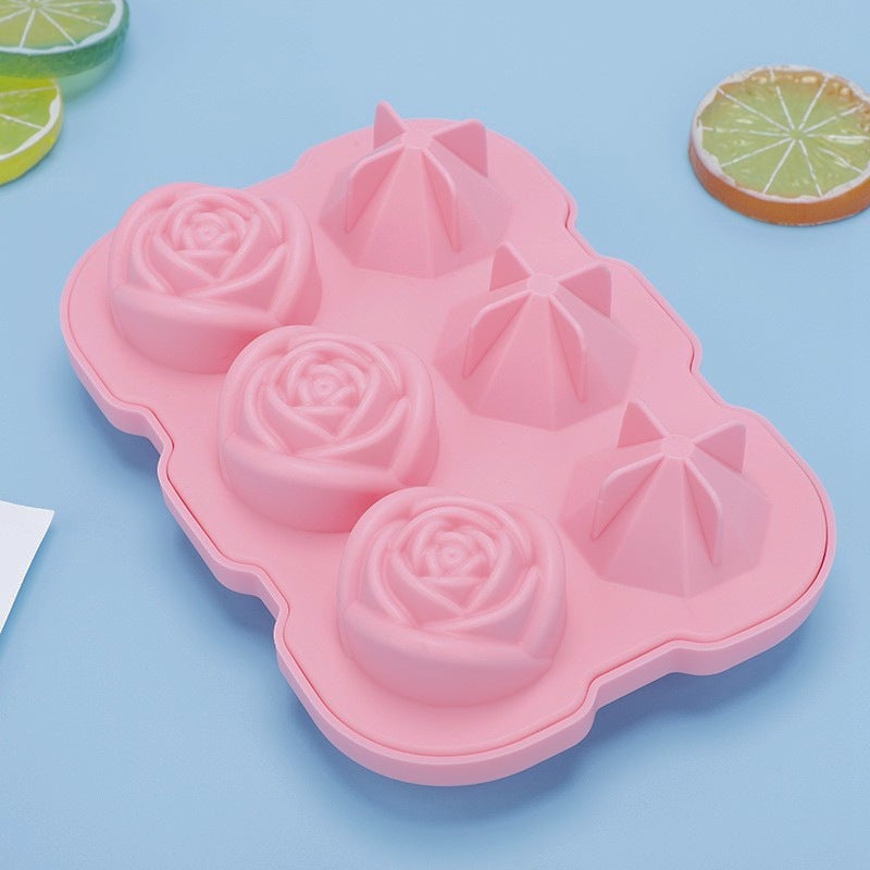  Diamond Rose Ice Tray Pink