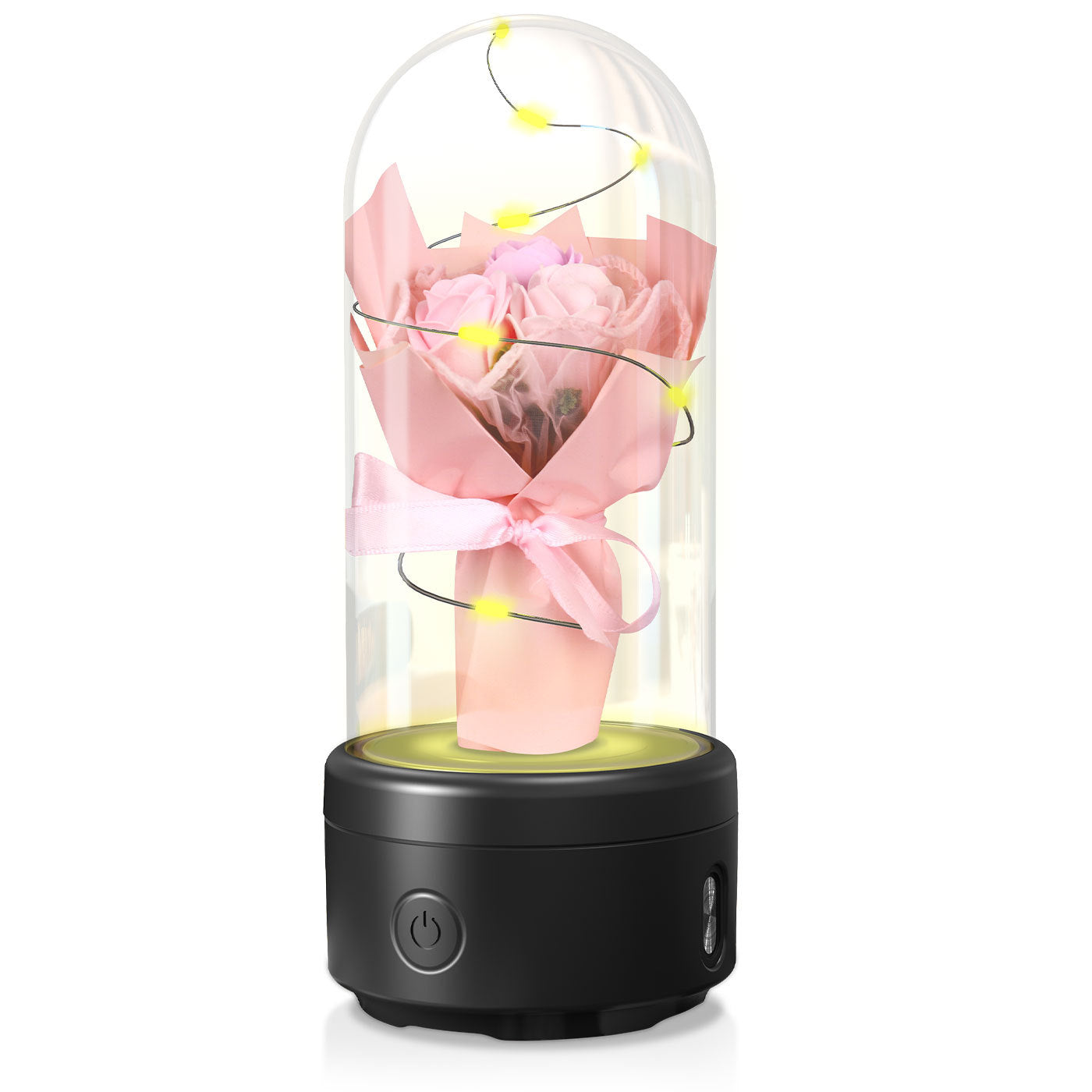 2-in-1 Rose Bouquet LED Night Light And Bluetooth Speaker