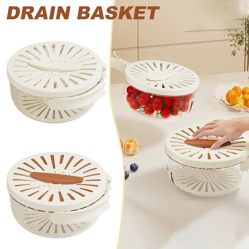 Fruit / Vegetable Colander with Foldable Handle