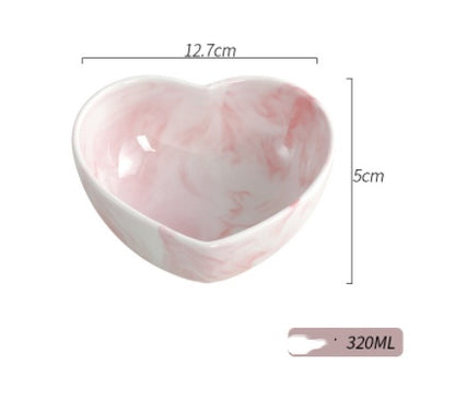  Love-shaped Ceramic Bowl 12.7 cm