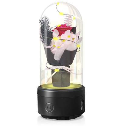 2-in-1 Rose Bouquet LED Night Light And Bluetooth Speaker